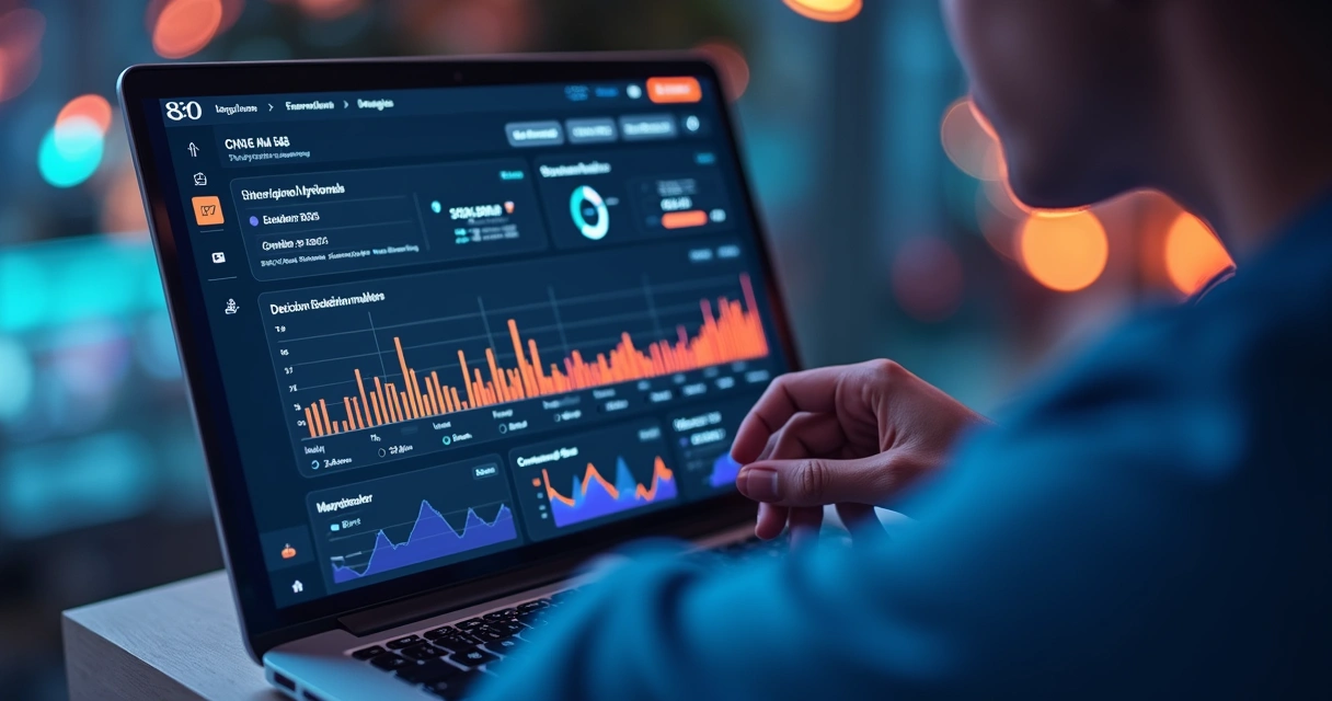 Captação de leads B2B: estratégias digitais e enriquecimento 4 Dashboard de enriquecimento de leads B2B com gráficos e informações detalhadas